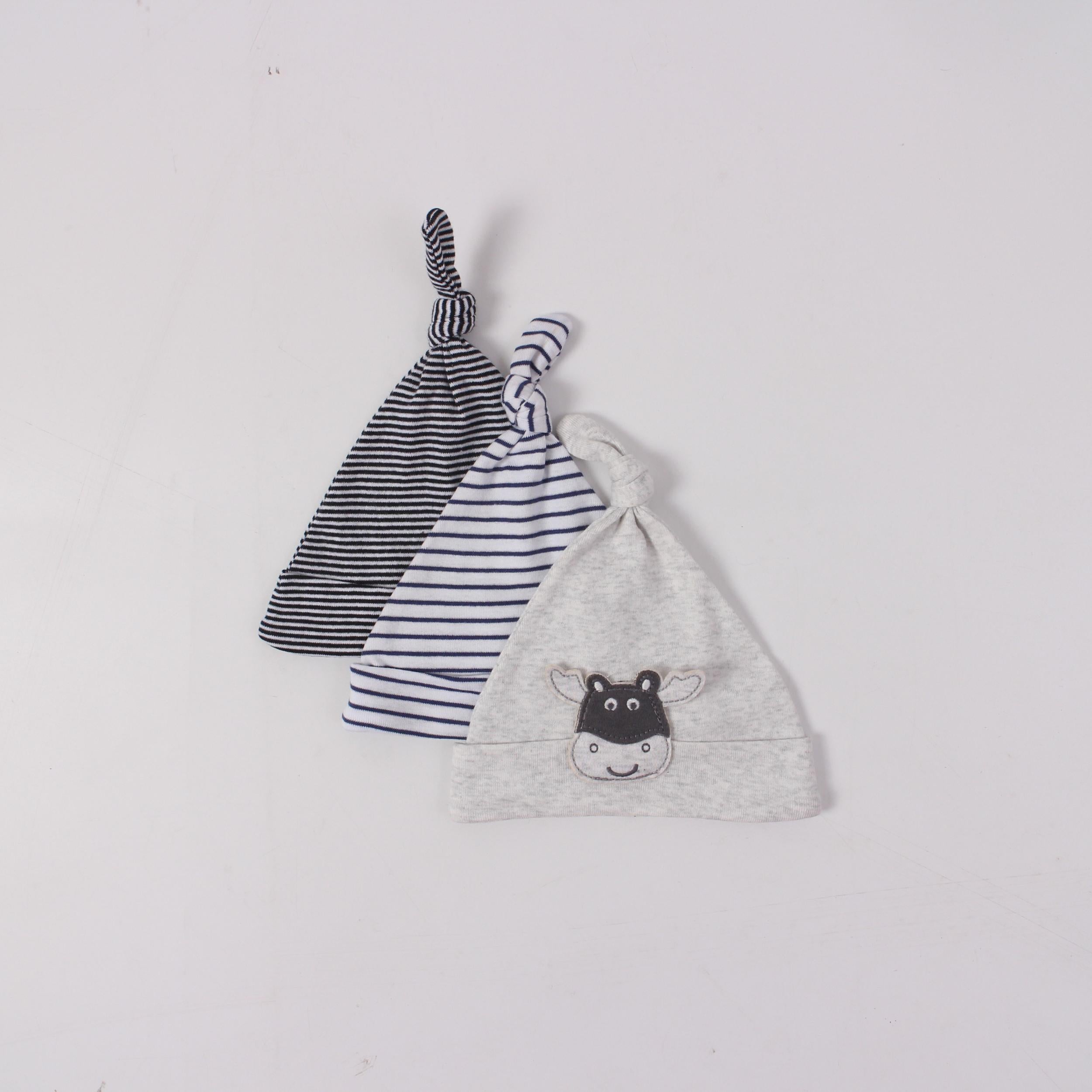 3pcs Baby Cotton Carpet Caps Lightweight Breathable Hat For Newborn