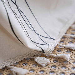 Boho Vintage Tassel Curtain for Bedroom and Living Room