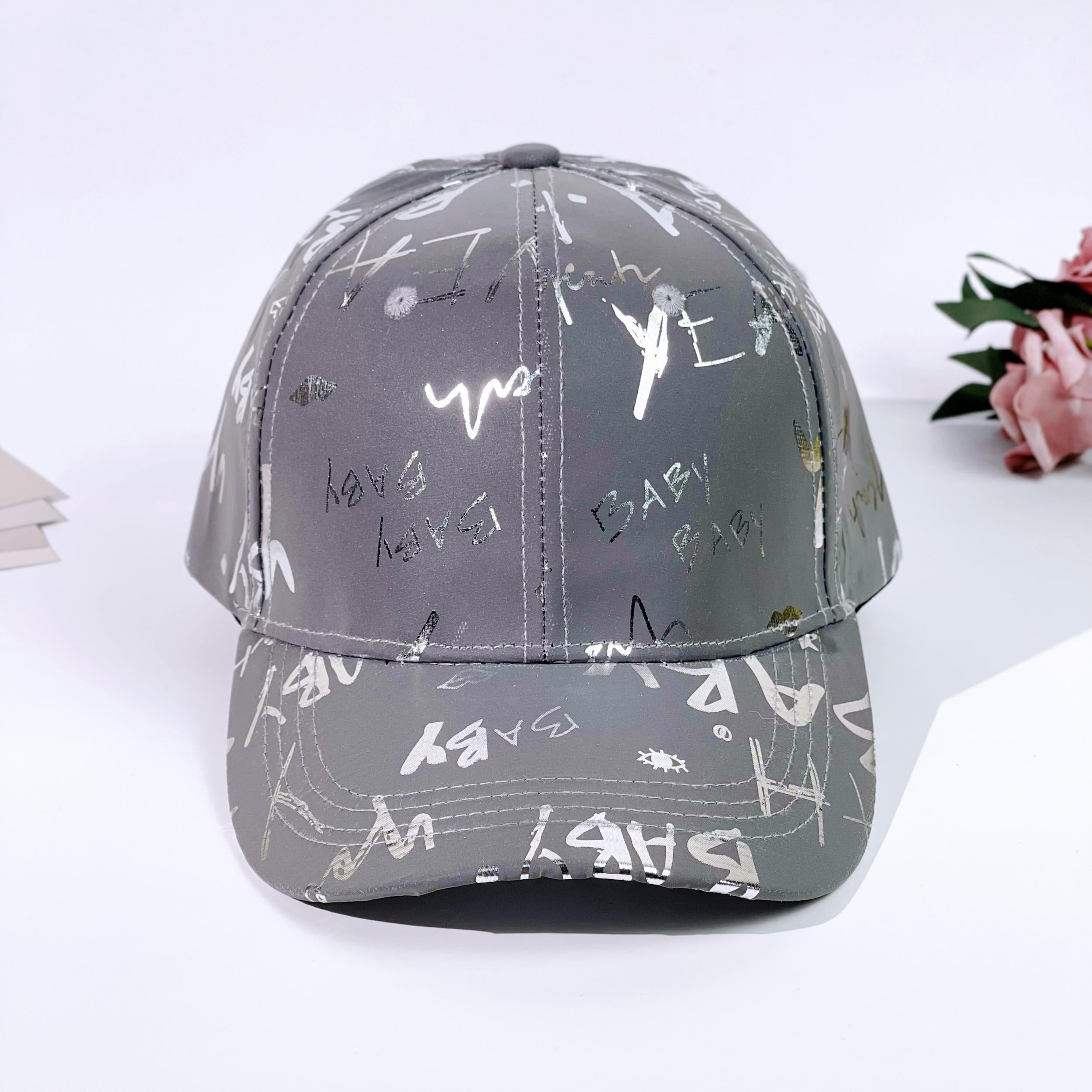 Gray Baseball Cap Hip Hop Dad Hat Lightweight Adjustable Sun