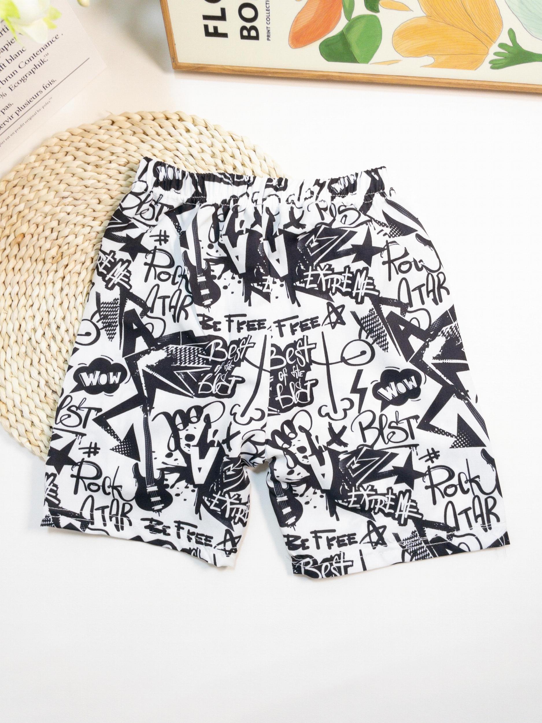 Boys Tie Dye Doodle Shorts Swim Trunks for Summer Fun