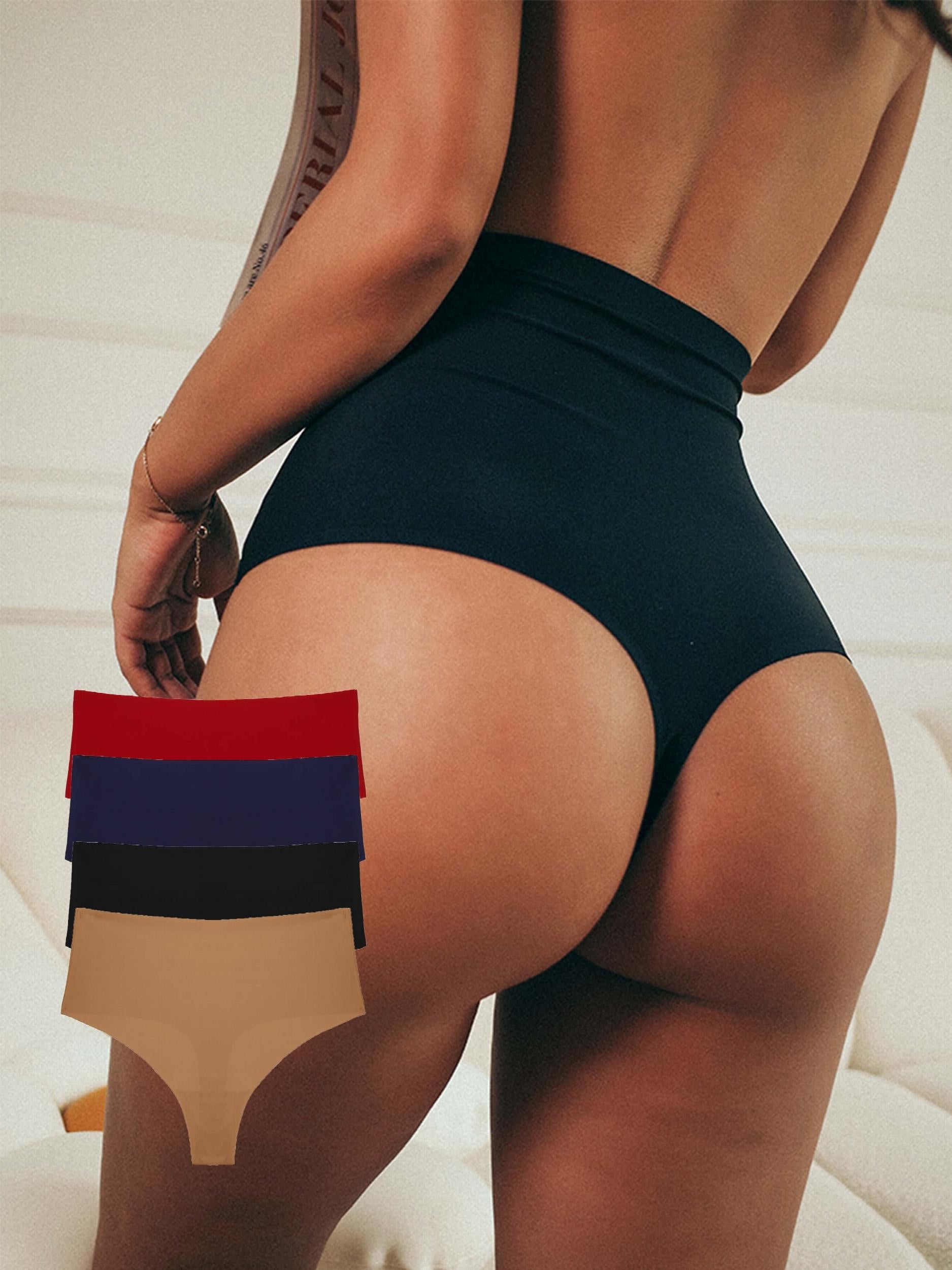 4pcs High Waist Seamless Sports Briefs Yoga Running Panties