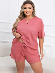 Short Sleeve Tee & Tie Shorts Pajama Set