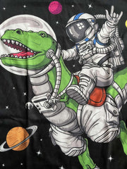 3D Printed Boy's Astronaut & Dinosaur T Shirt Active Stretchy Tee