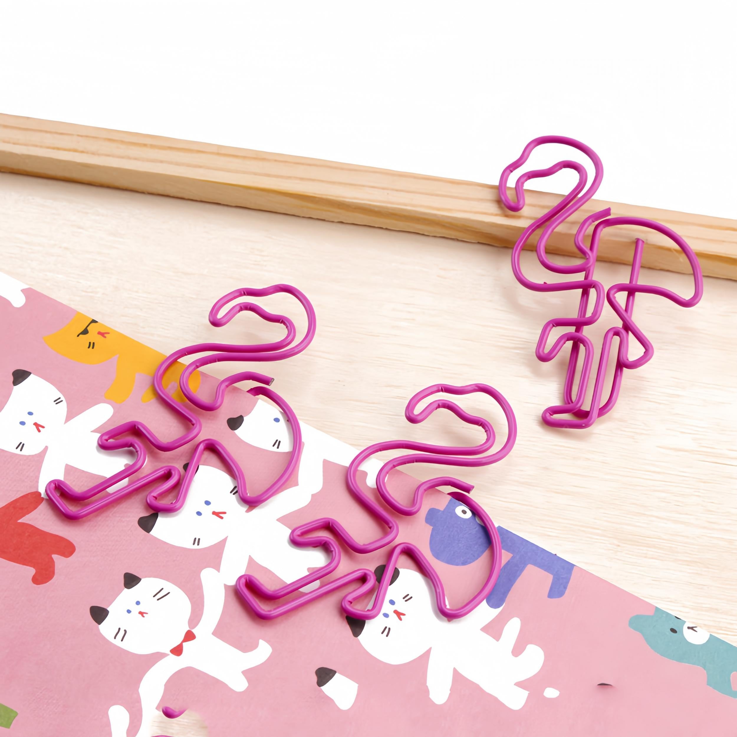 Rose Red Flamingo Corner Paper Clips Pack