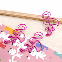 Rose Red Flamingo Corner Paper Clips Pack