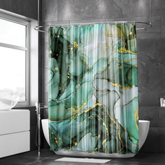 Waterproof Green Marble Bath Curtain 72'' x 72''