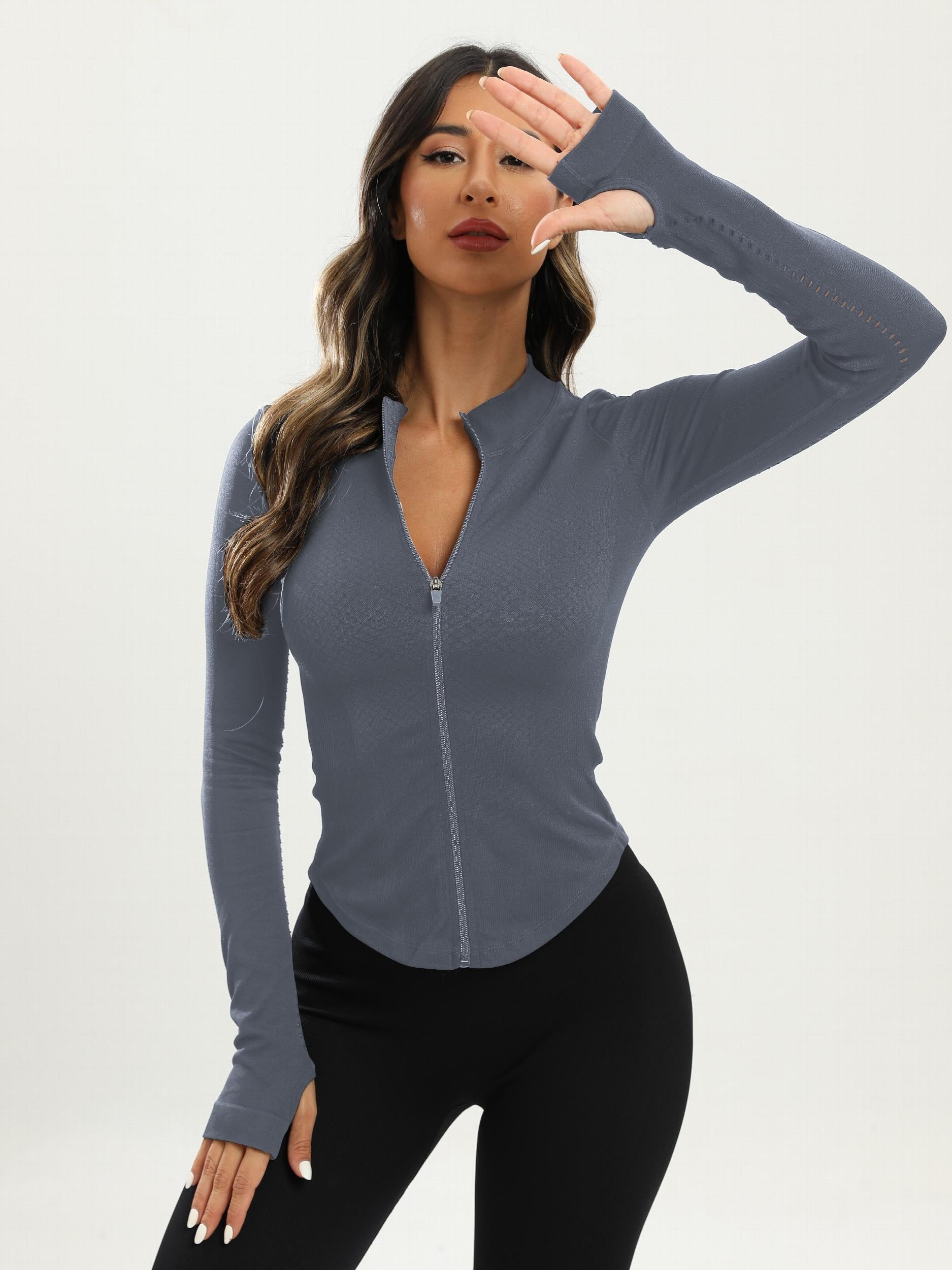 Women's Yoga Jacket Full Zip Moisture Wicking Activewear