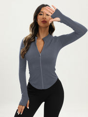 Women's Yoga Jacket Full Zip Moisture Wicking Activewear