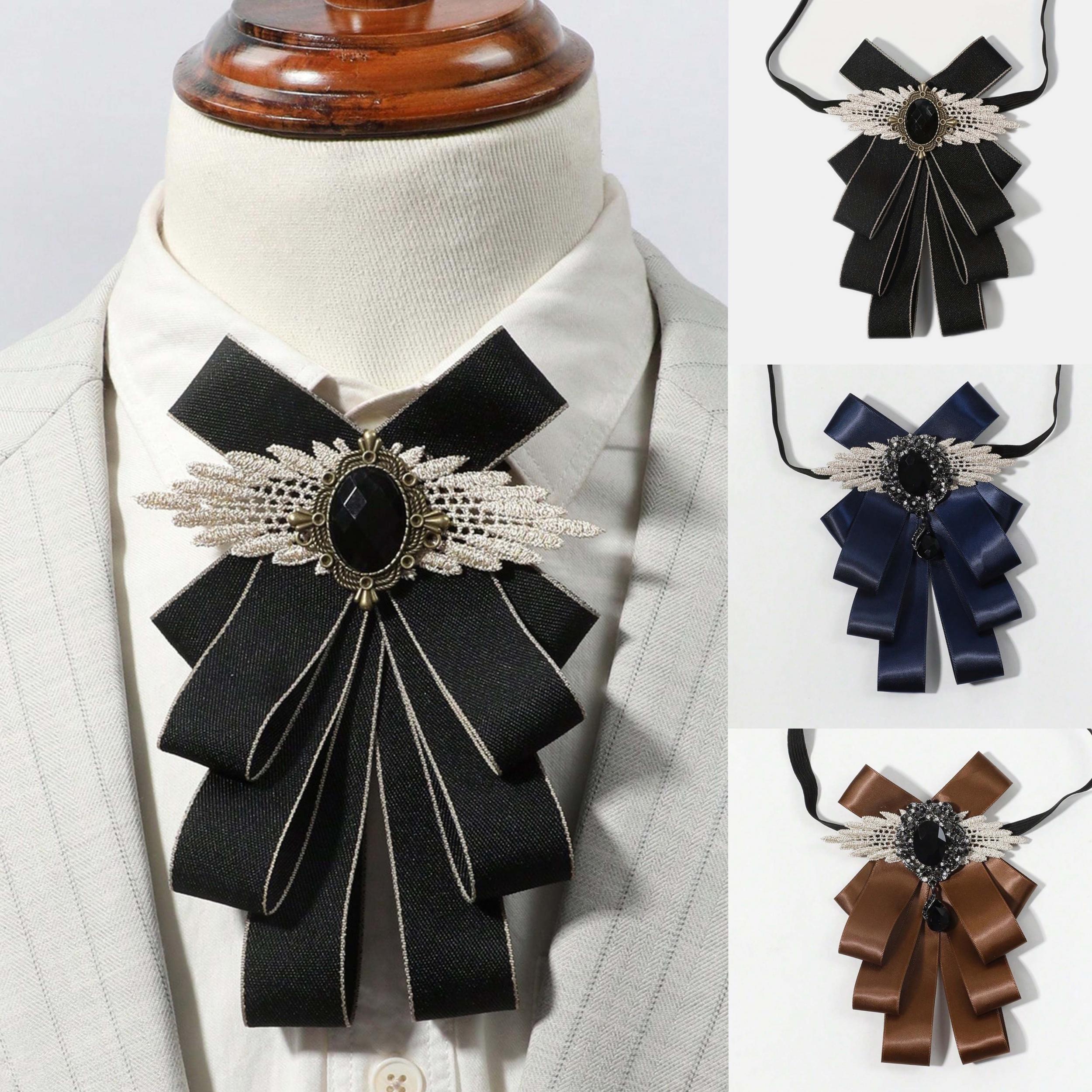 Unisex Gem Wing Bow Tie for Banquet Style