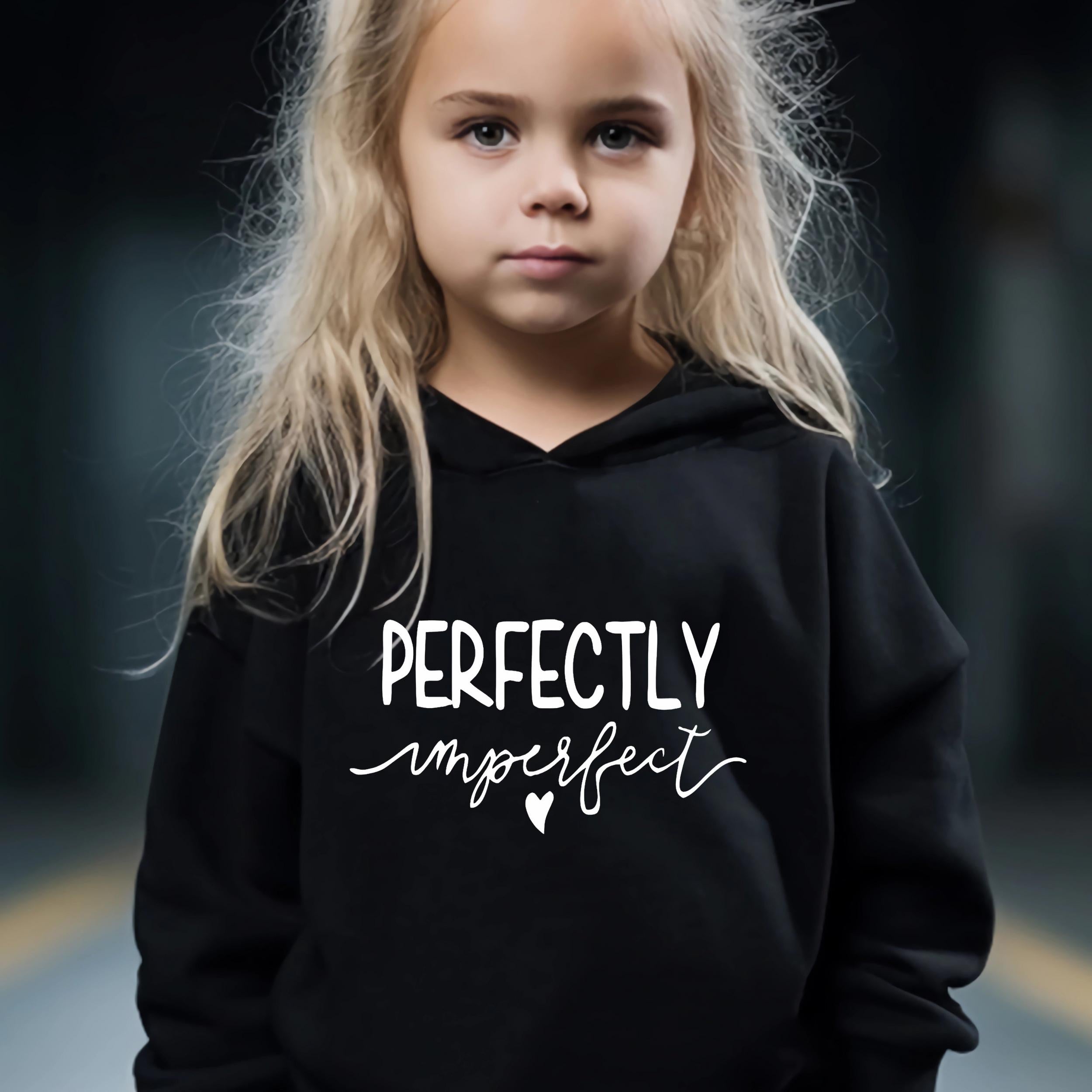 2pcs PERFECTLY IMPERFECT Hoodie Pants Set for Girls