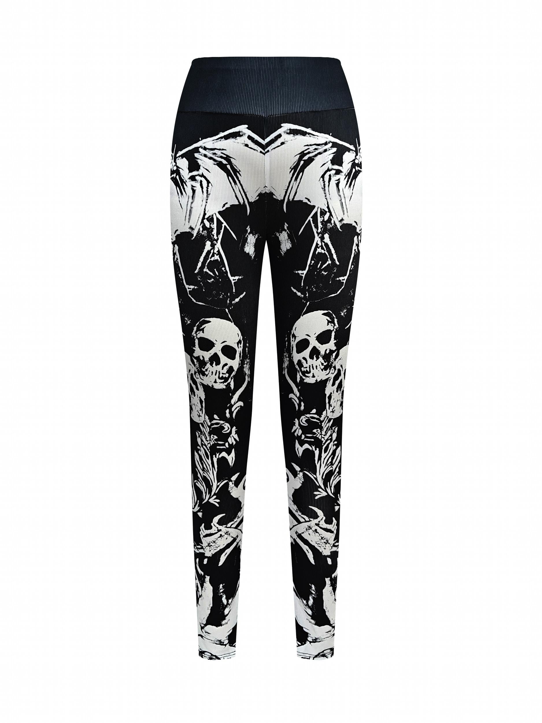Halloween Skull High Waist Yoga Leggings