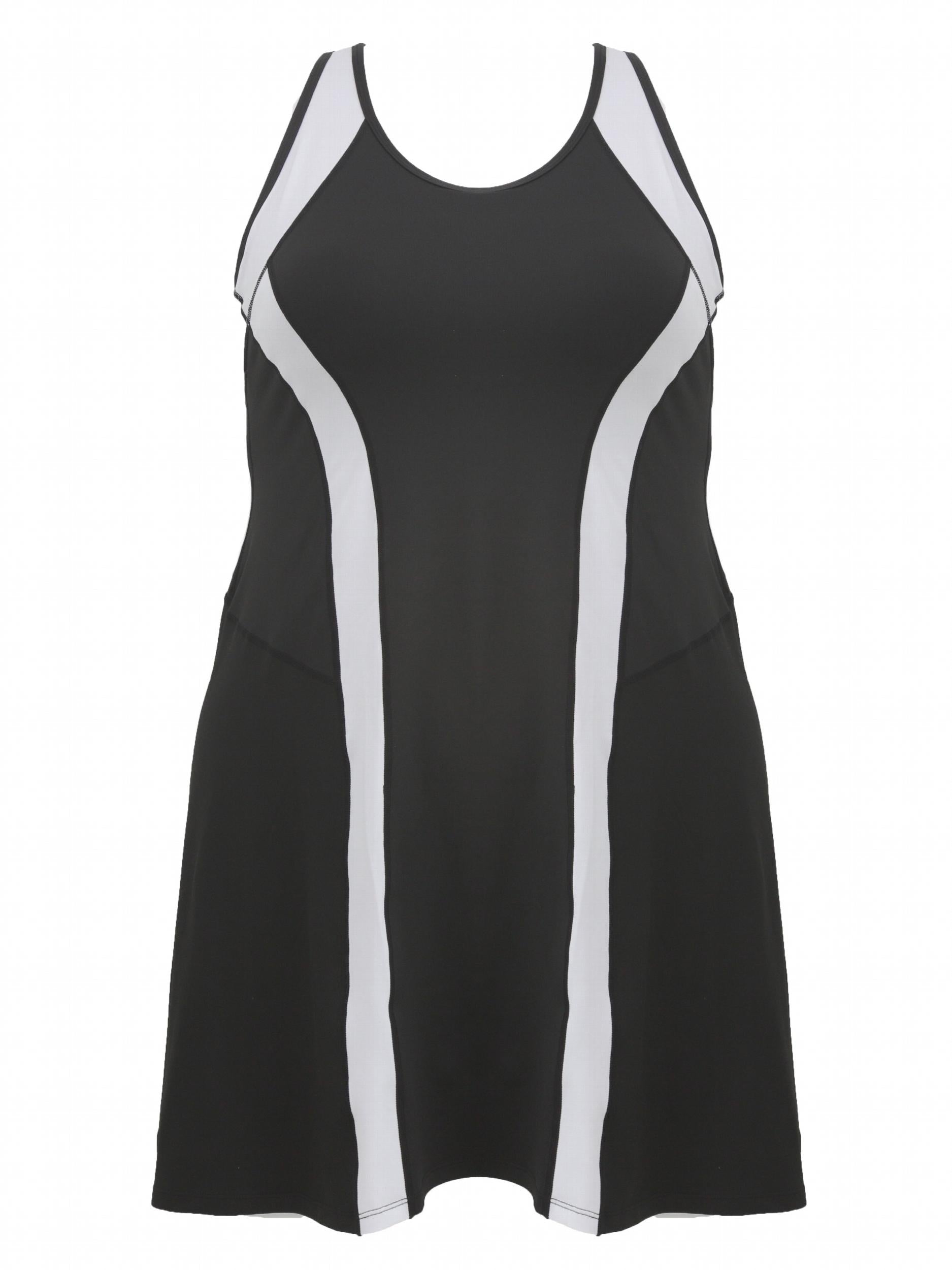 Colorblock Round Neck Tank Dress