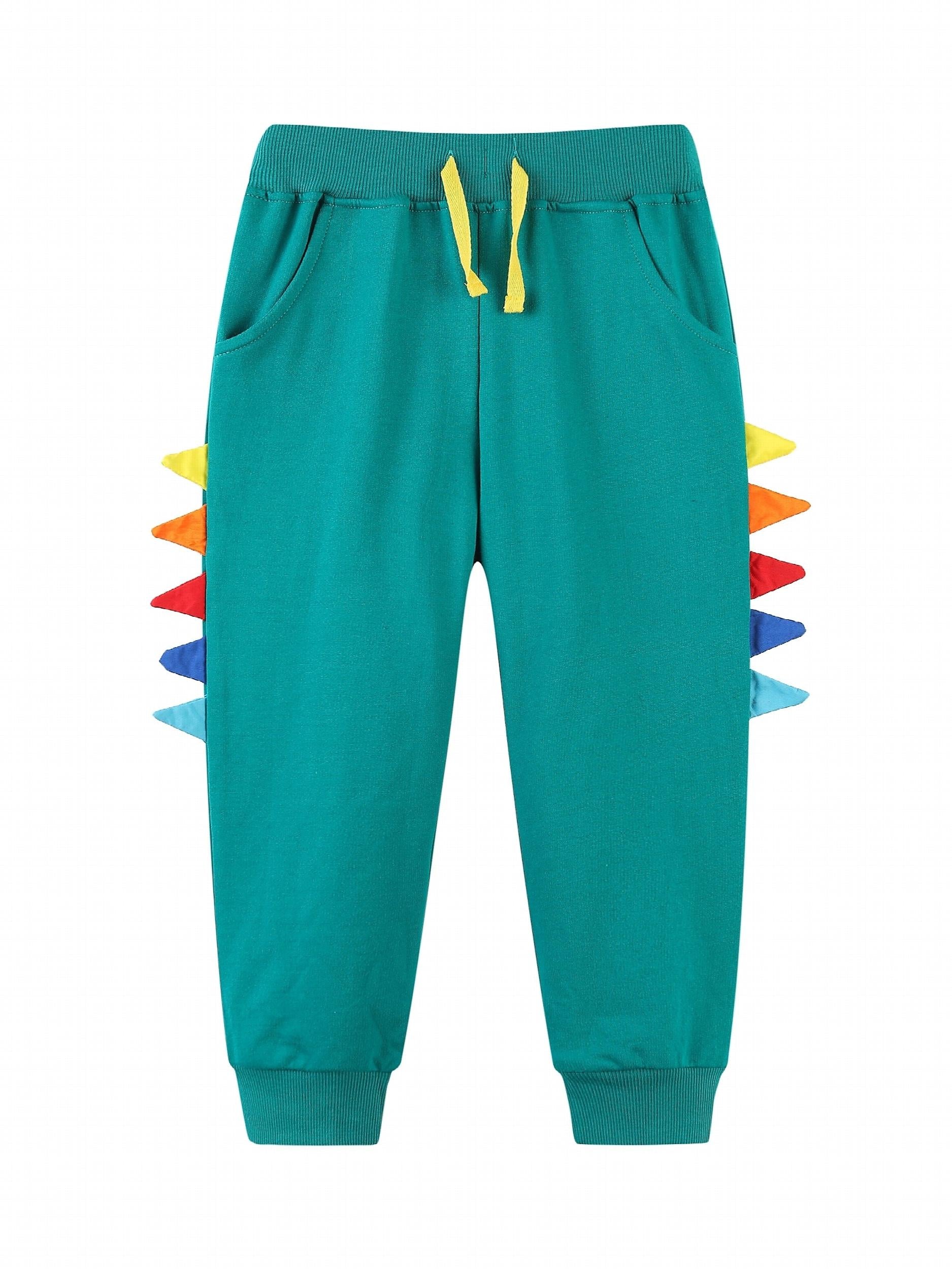 Dino Pattern Boys Active Sweatpants Jogger Sports Pants