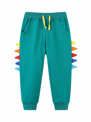 Dino Pattern Boys Active Sweatpants Jogger Sports Pants
