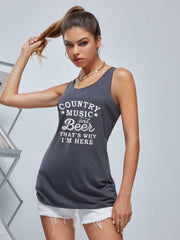 Music Graphic Tank Top for Women