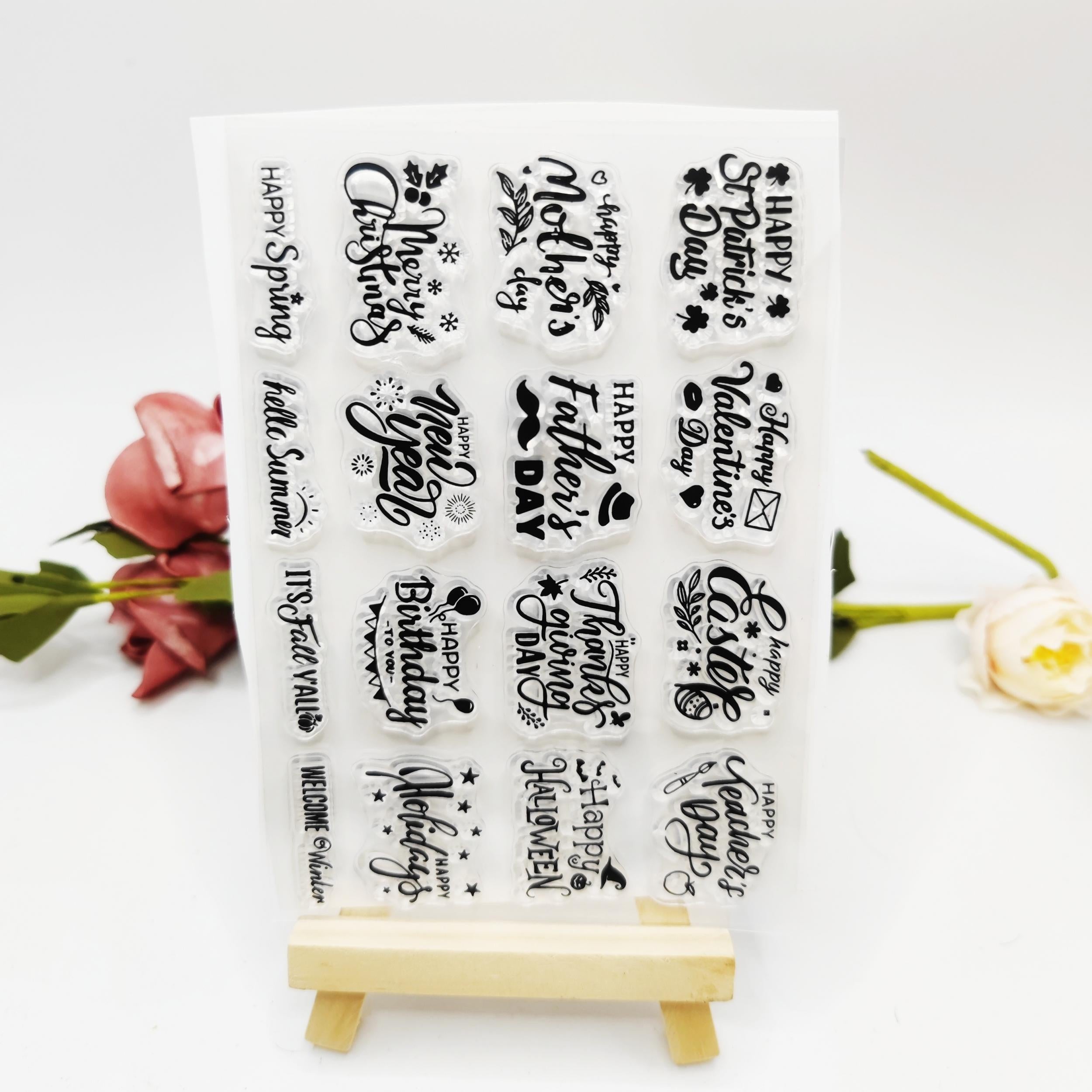 1pc Transparent Silicone Stamp for Card Making and Scrapbooking