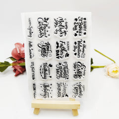 1pc Transparent Silicone Stamp for Card Making and Scrapbooking