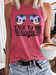 Crew Neck Tank Top Sleeveless Summer Casual Shirt