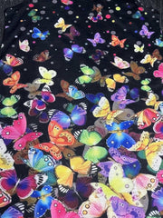 Girls Colorful Butterfly Print Princess Dress Sleeveless Summer Clothing