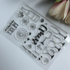Cartoon Transparent Stamp Reusable Stationery for Students