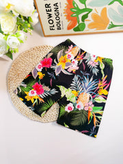 Boys Tropical Flowers Elastic Waist Sports Track Shorts