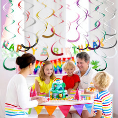 6pcs Hanging Streamers Sequin String Birthday Home Decor