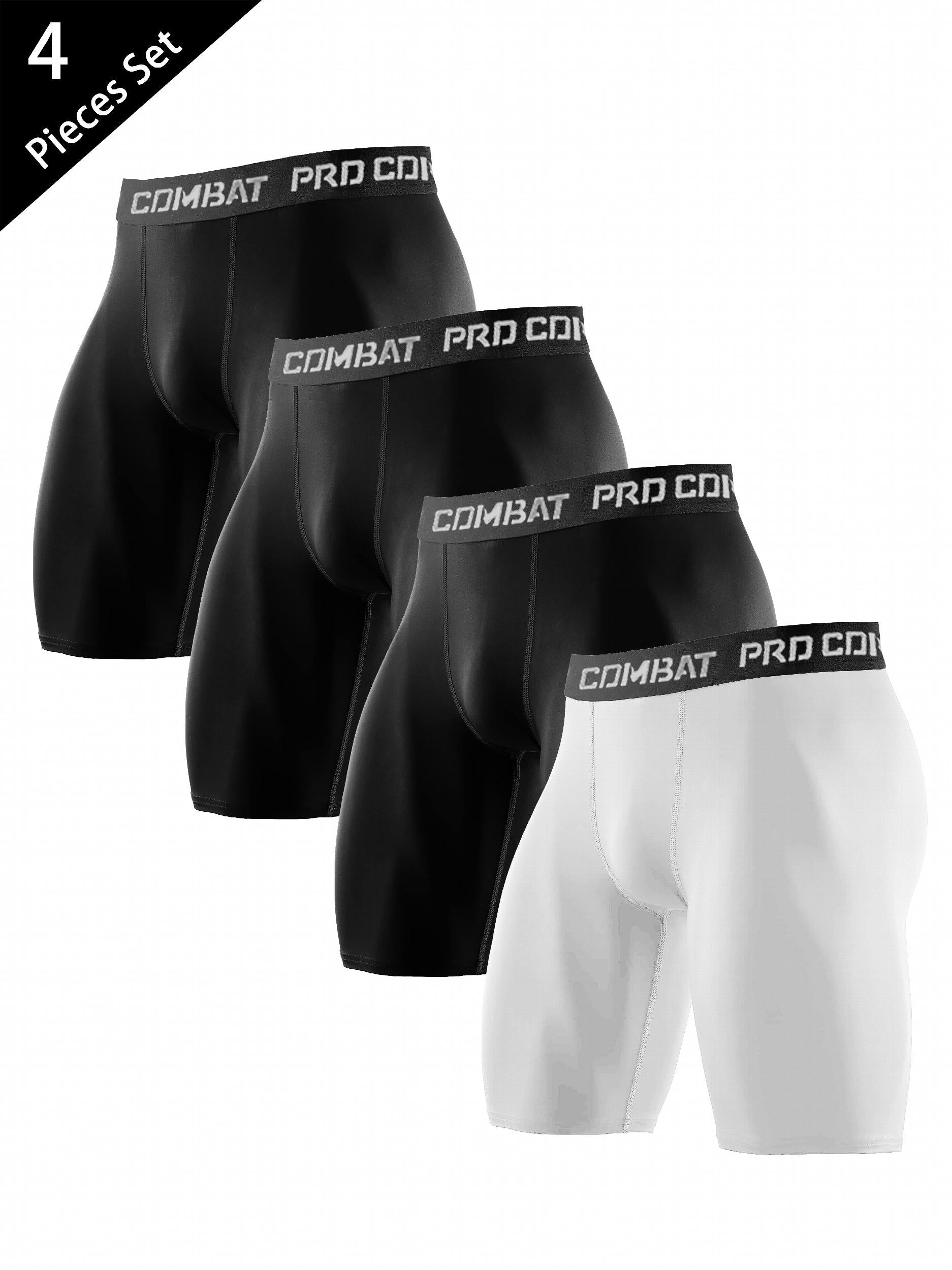 Men's High Elastic Compression Shorts for Sports Gym Running