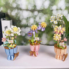 Flower Bouquet Building Blocks Simulation Puzzle Desktop Ornament