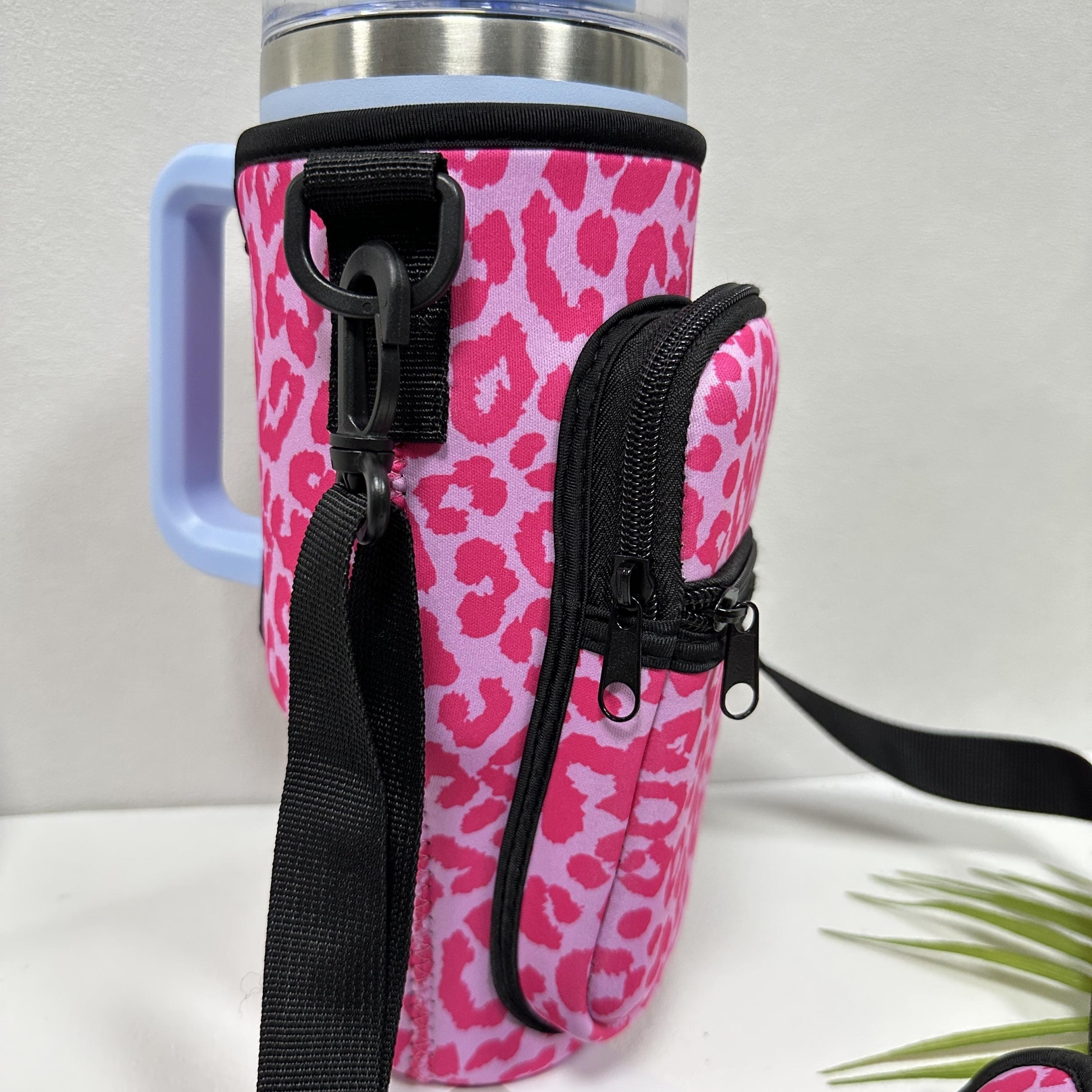Colorful Insulated Sleeve for 40oz Cup w/ Pocket - Pattern Printed Holder