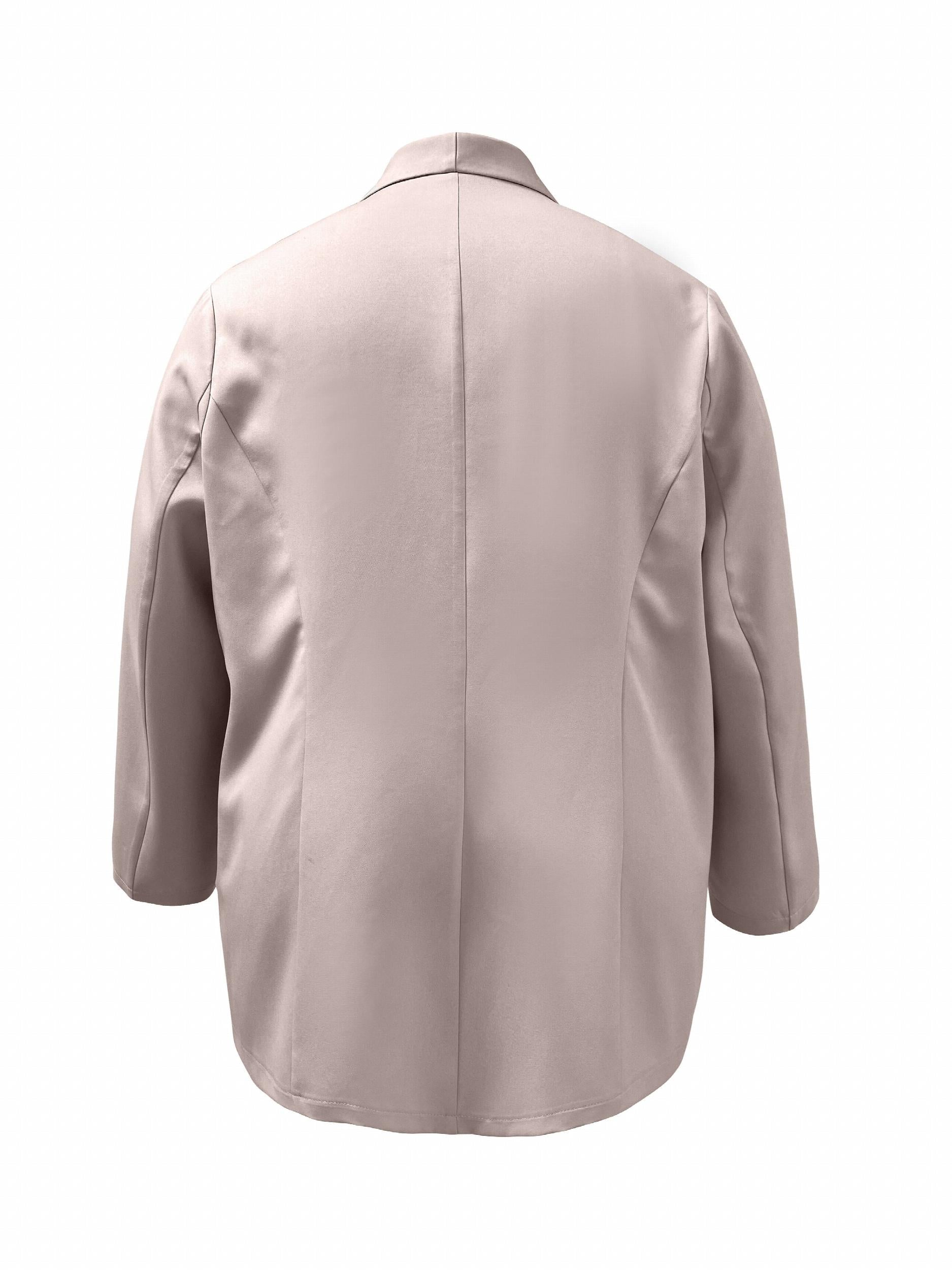 Women's Basic Blazer Solid Long Sleeve Shawl Collar Blazer
