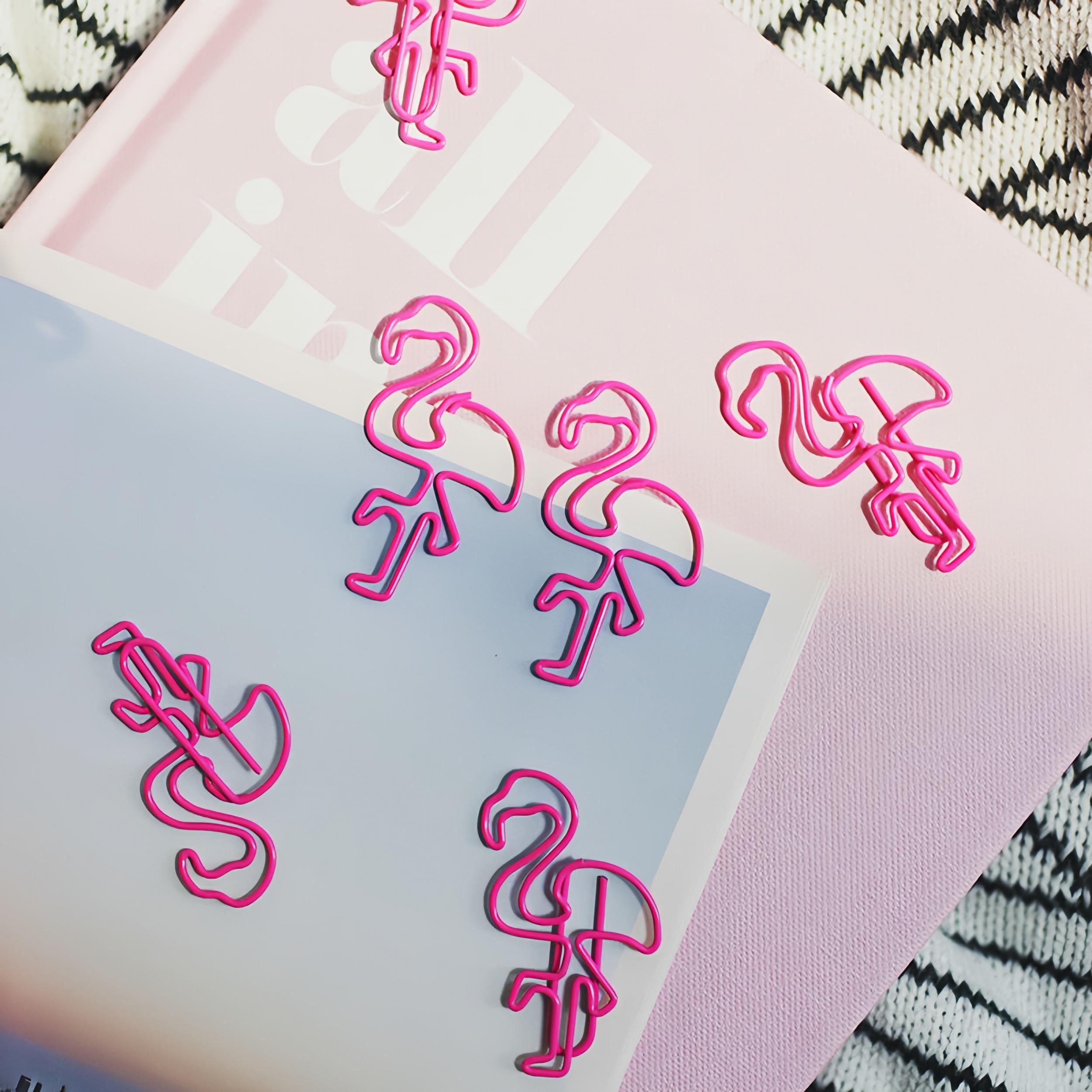 Rose Red Flamingo Corner Paper Clips Pack