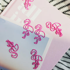 Rose Red Flamingo Corner Paper Clips Pack