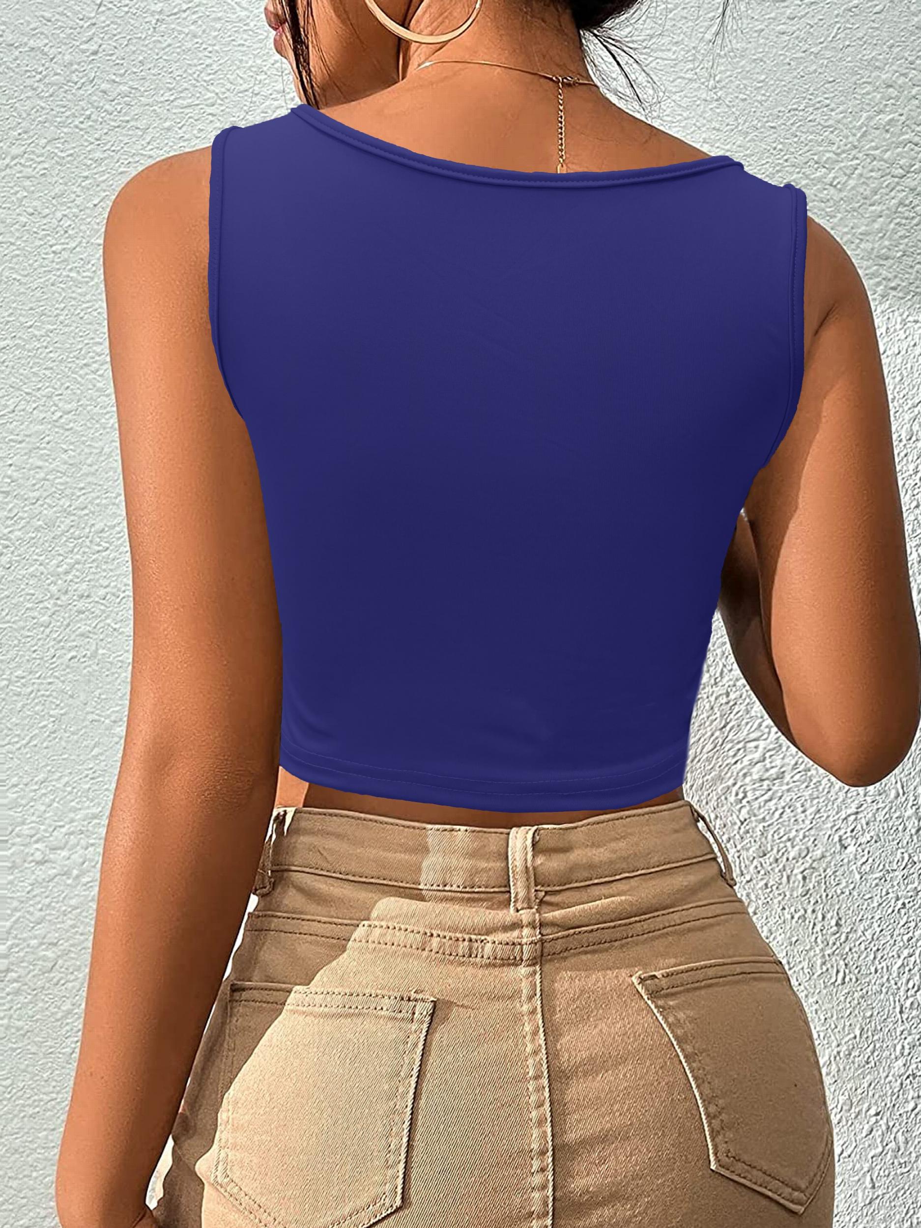 Graphic Cropped Tank Top Women's Sleeveless Top