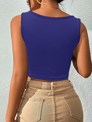 Graphic Cropped Tank Top Women's Sleeveless Top