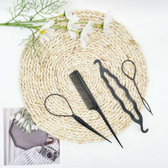 4pcs Hair Needle Comb Set Hair Braider Hairdressing Tool