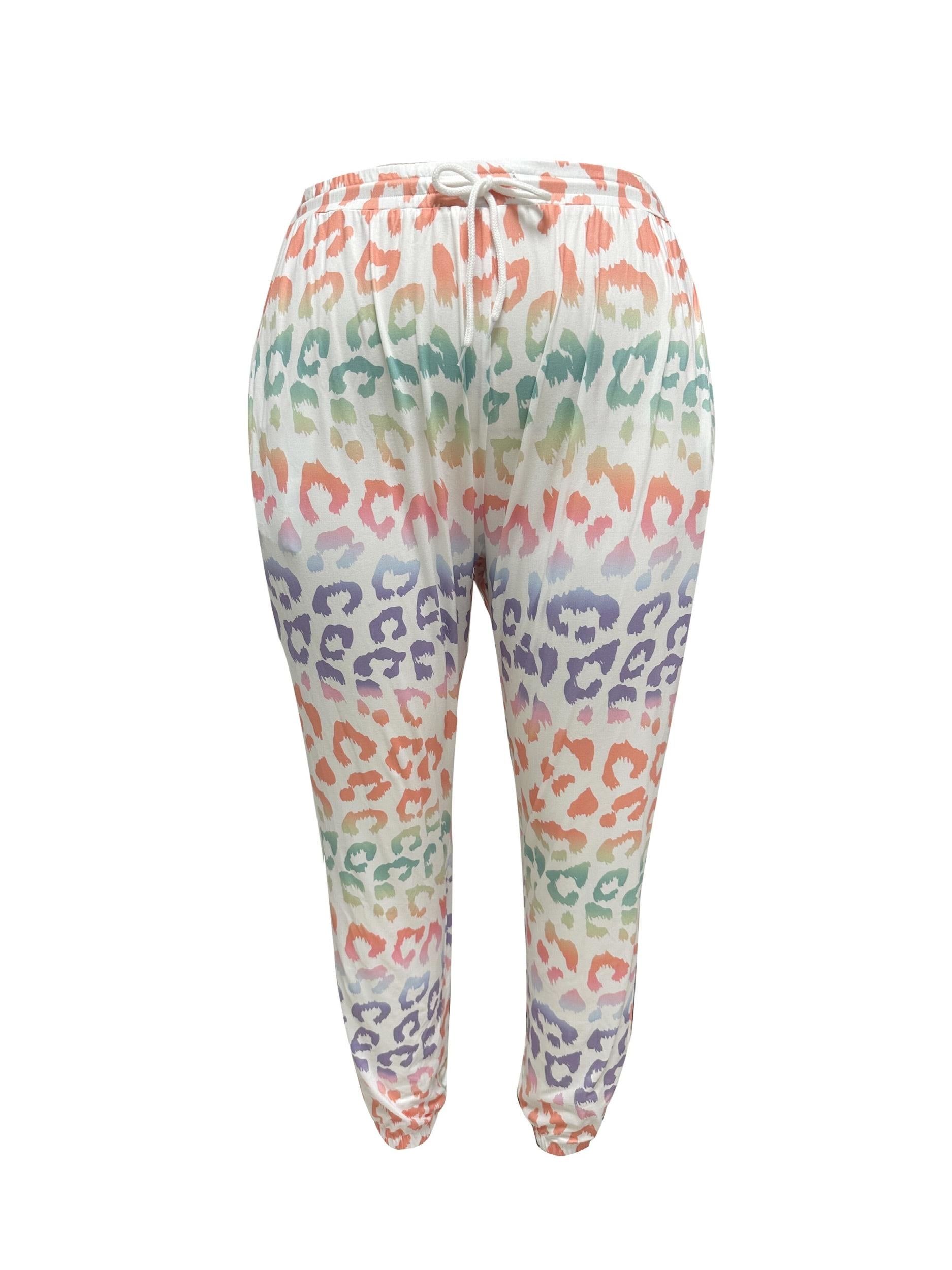 Ombre Leopard Print Tank Top & Pants Set