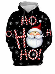 Christmas Santa Claus Print Hoodie for Men
