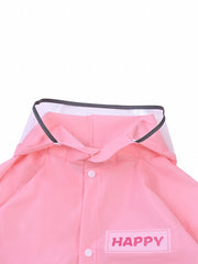 Kids Dino Hooded Raincoat Poncho for School Outdoor