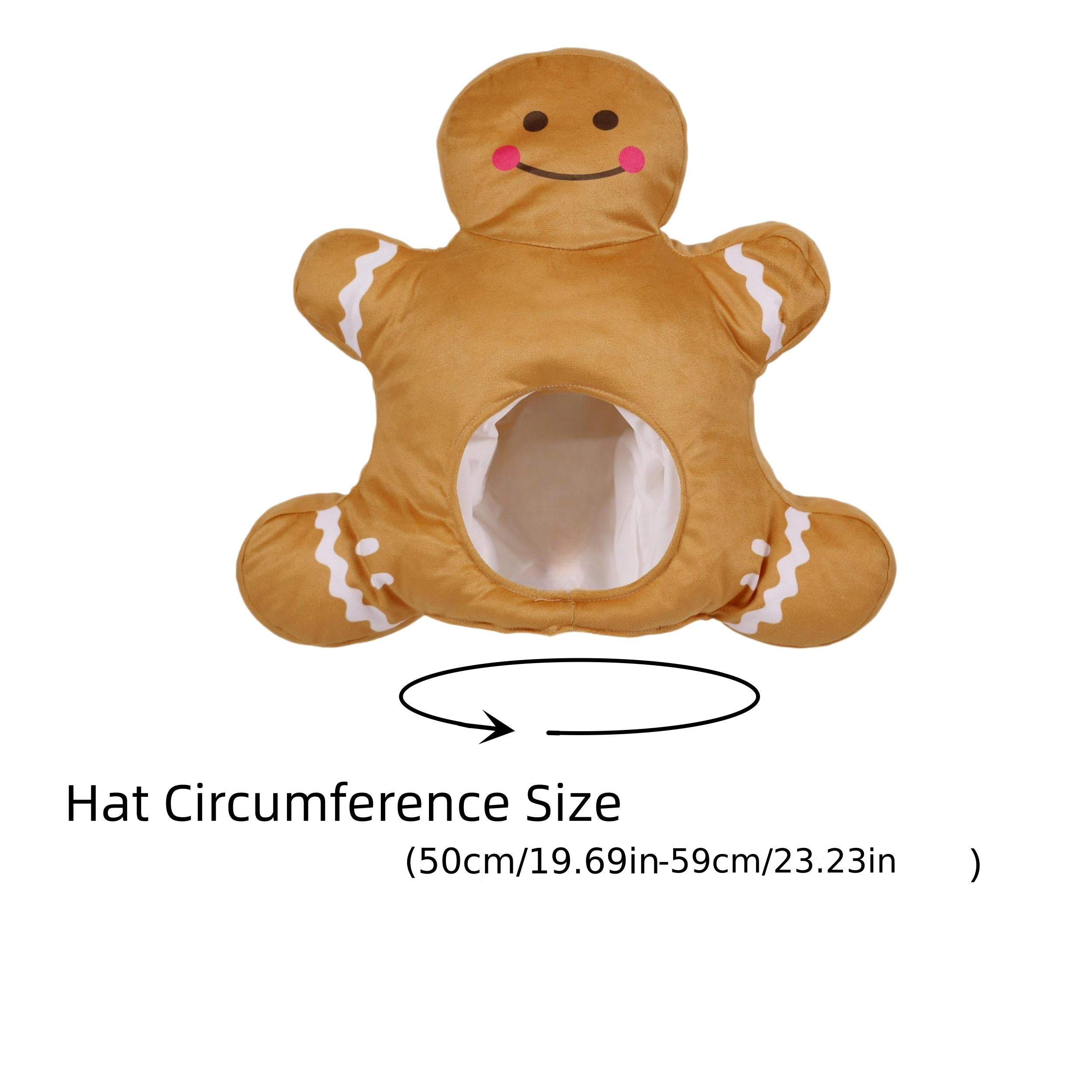 Christmas Gingerbread Man Hat Funny Cartoon Doll for Party Costume Decoration