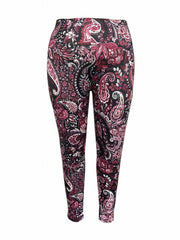 Boho Paisley Print High Rise Leggings