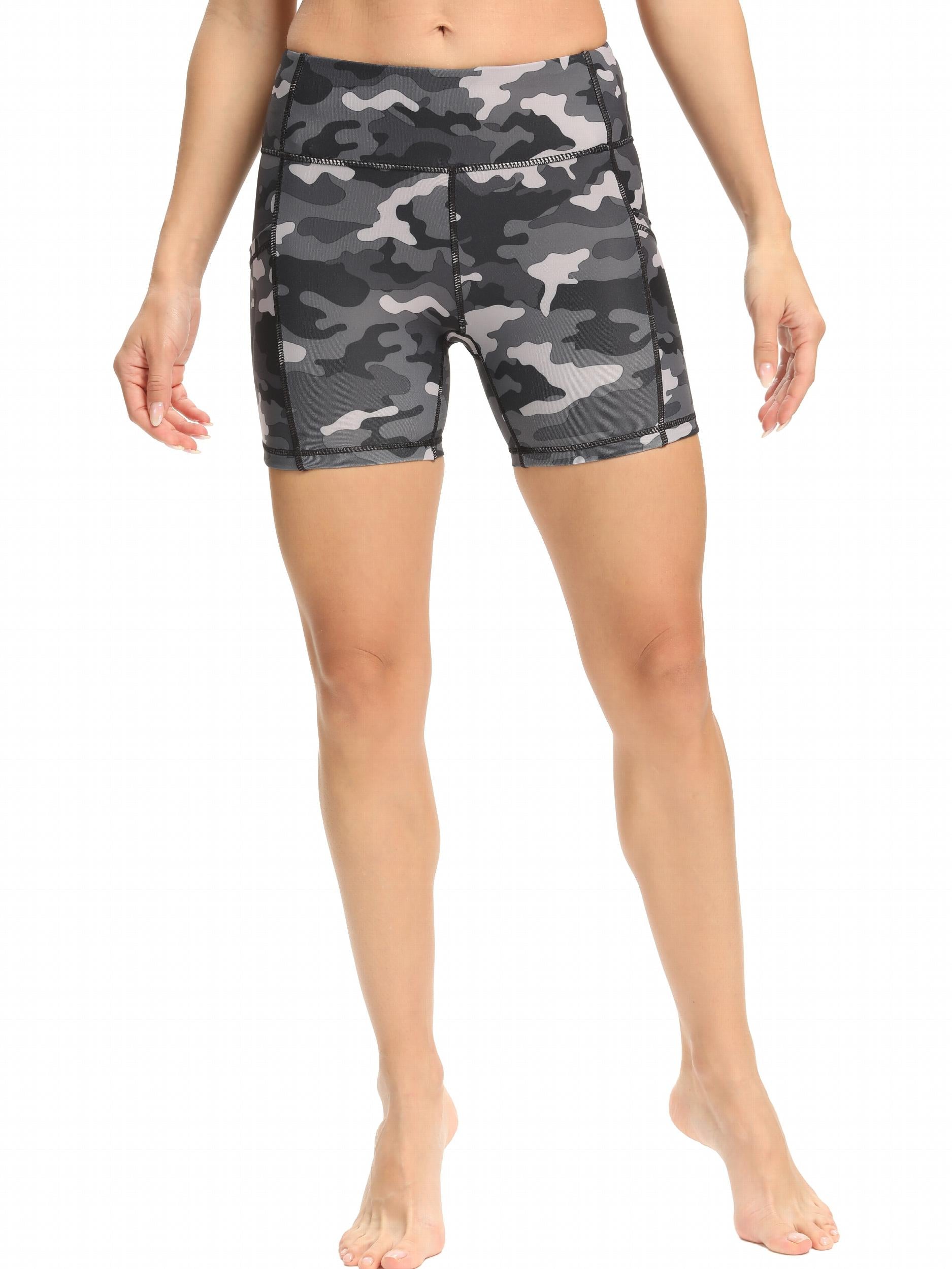 Camouflage Running Yoga Shorts High Waist Biker Shorts