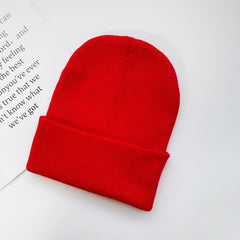 Winter Knitted Beanie Hat Unisex Solid Cap Warm Bonnet