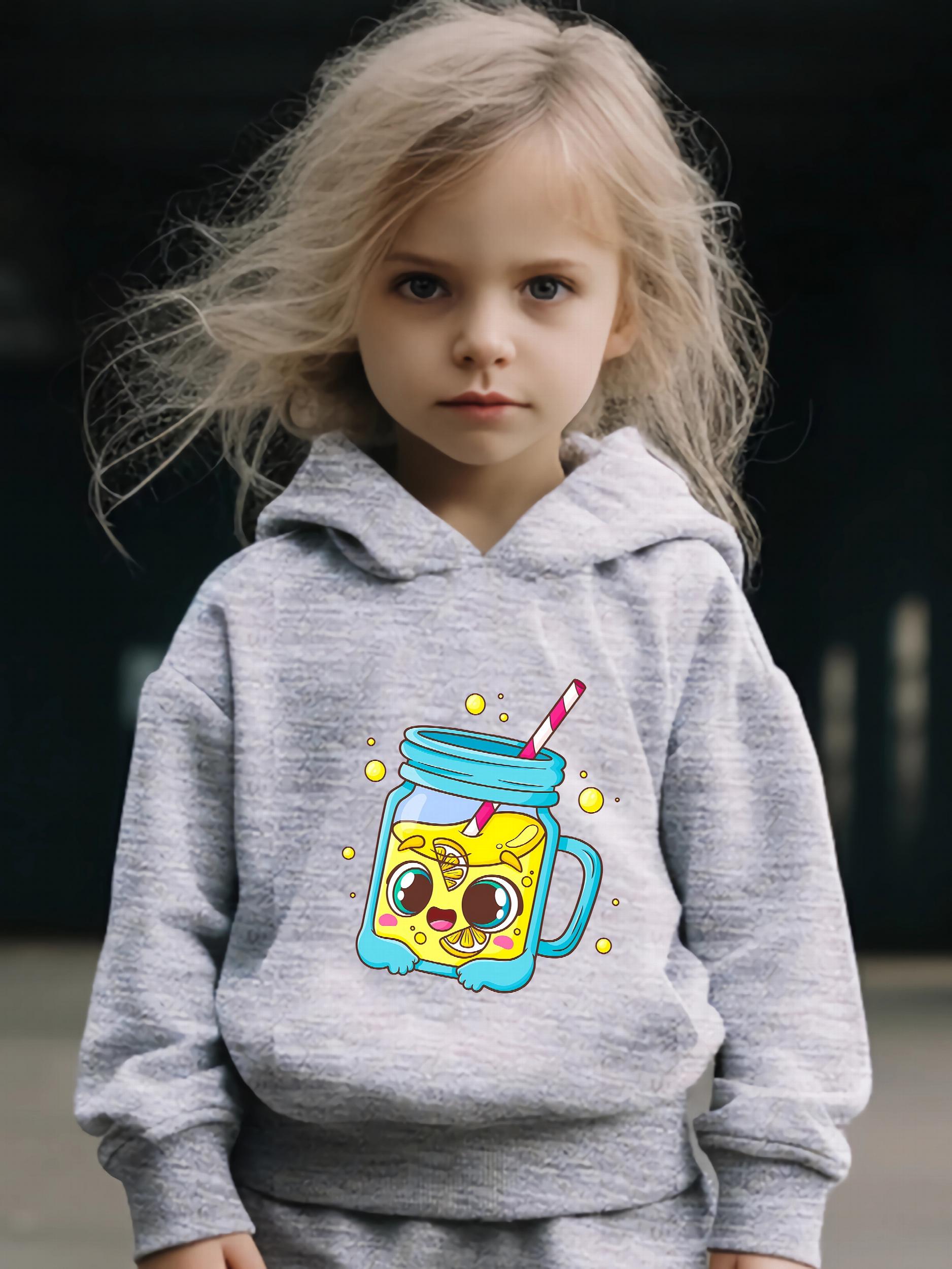 Kid's Lemonade Print Long Sleeve Hoodie & Pants Set