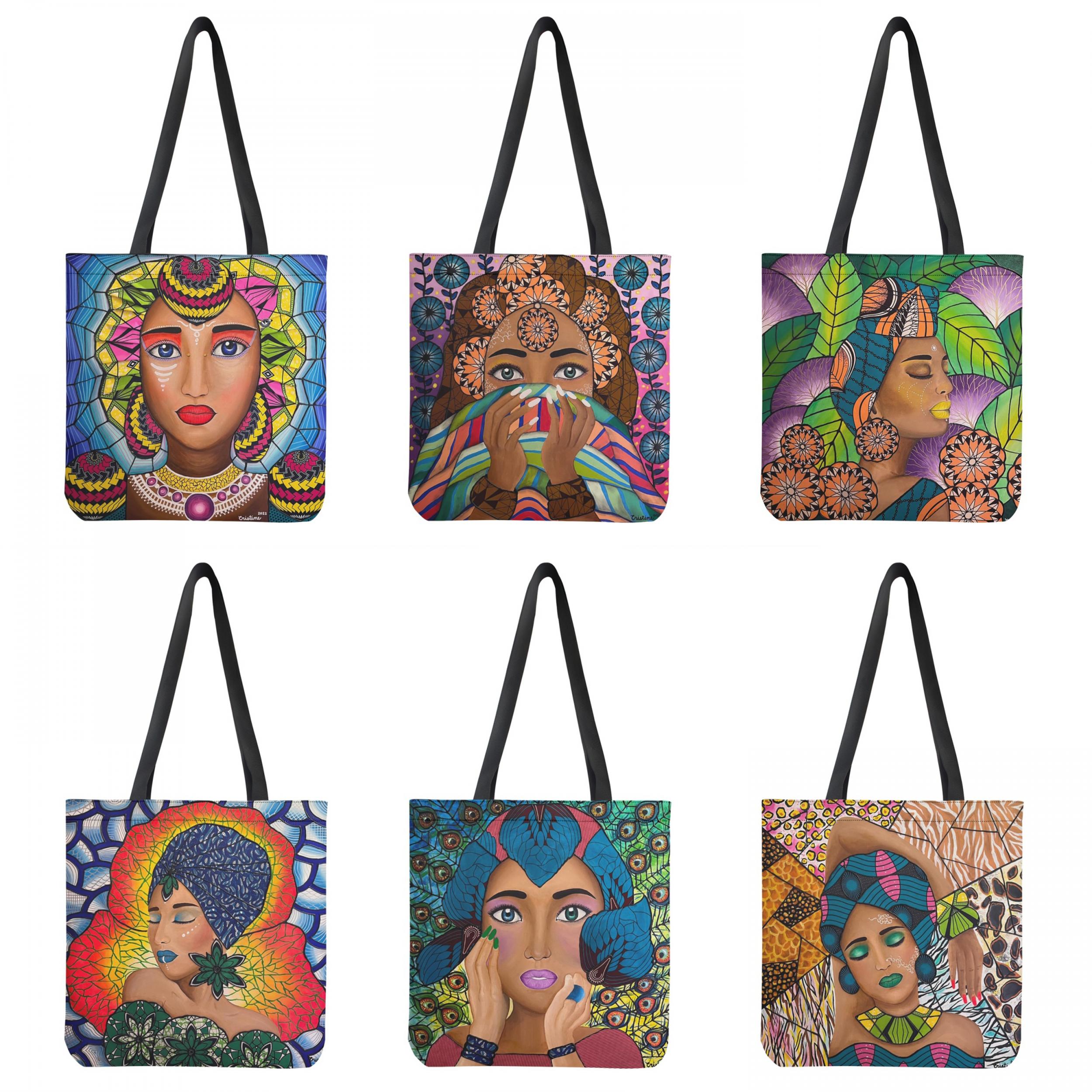 Oil Painting Printed Women Tote Bag Large Capacity Street Shopping