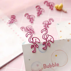 Rose Red Flamingo Corner Paper Clips Pack