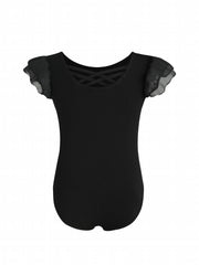 Girls Chiffon Ruffle Sleeve Leotard for Ballet Dancing