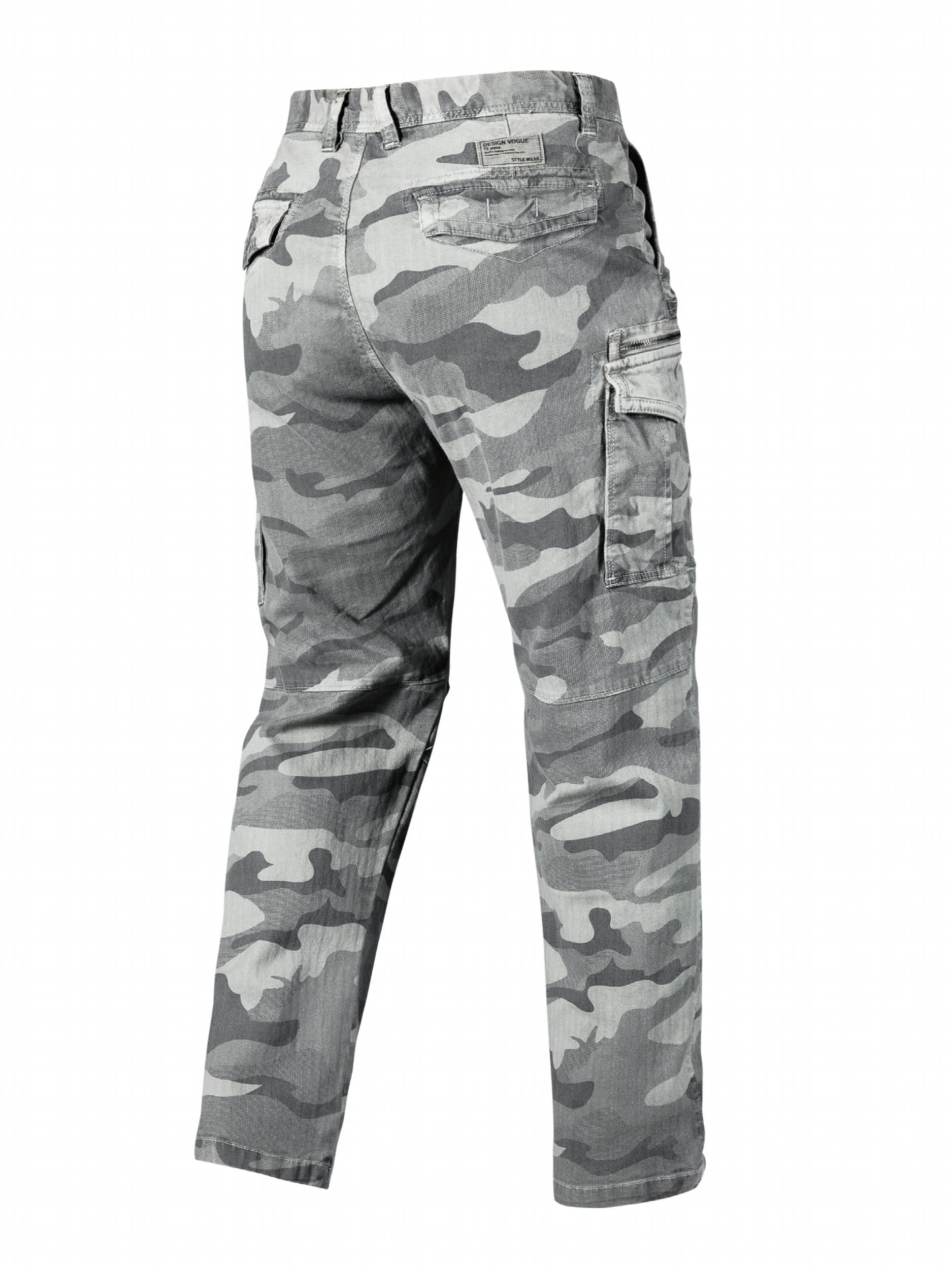 Men's Camo Cargo Pants Loose Casual Outdoor Trousers