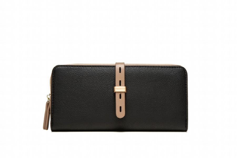 Pritti Women's Long Wallet PU Zipper Buckle Handbag