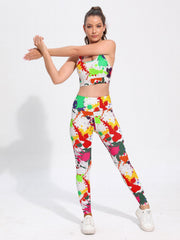 Graffiti Yoga Sports Set: Bra & Leggings