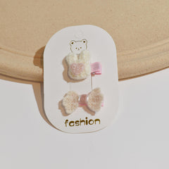 2pcs Kids Mesh Hair Clip Infant Toddler Animal Bow Hair Accessoires